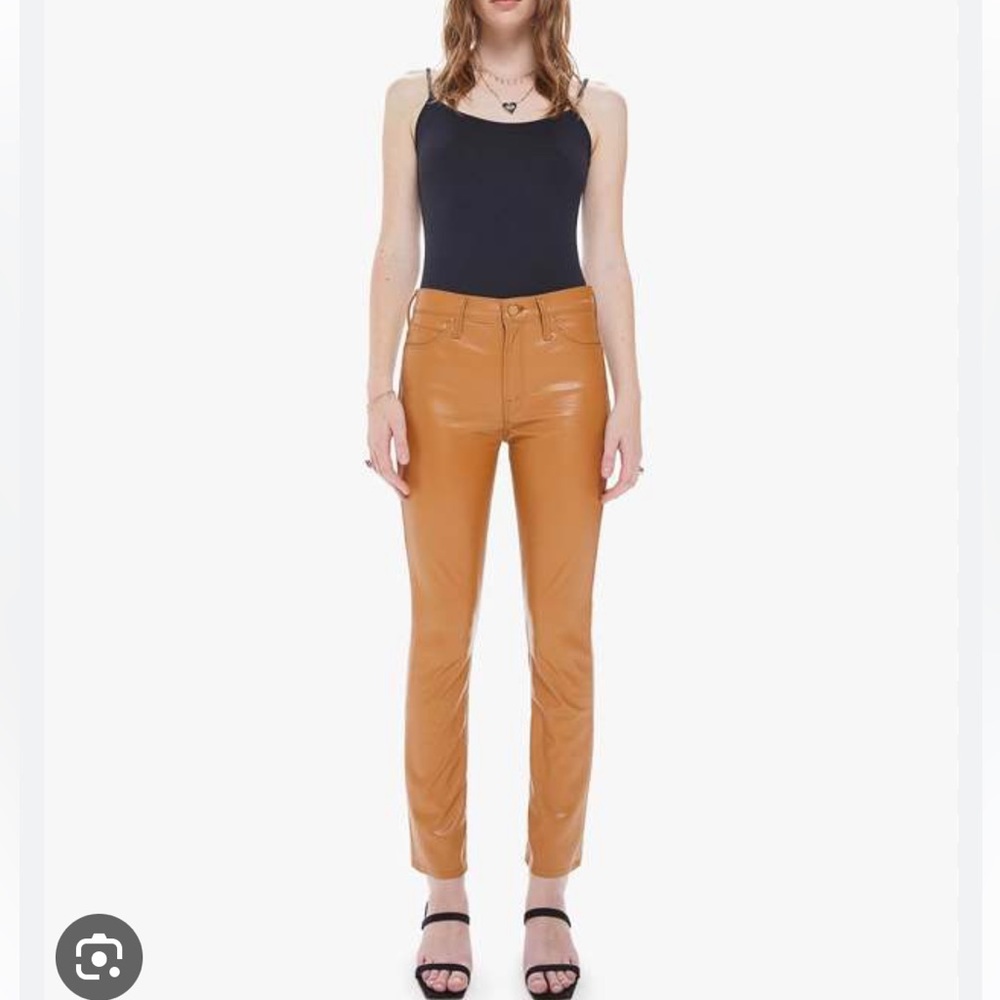 NEW MOTHER The Mid Rise Dazzler Ankle Wax On Wax Off Cashew Pants Size 29